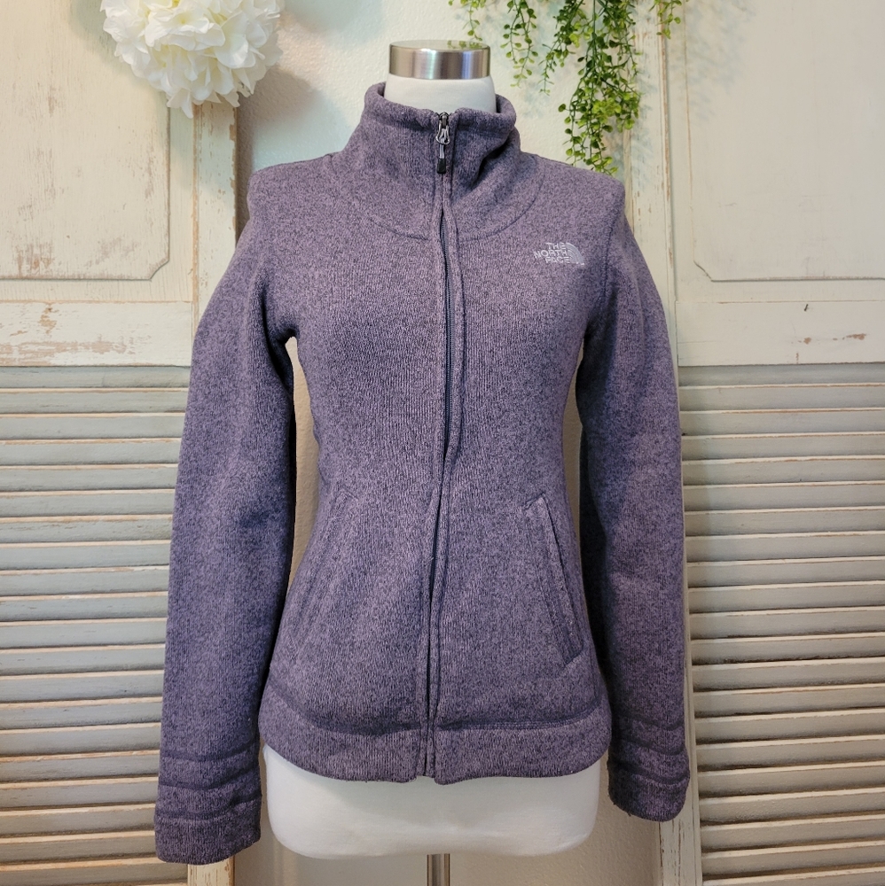 The North Face purple sipped sweater